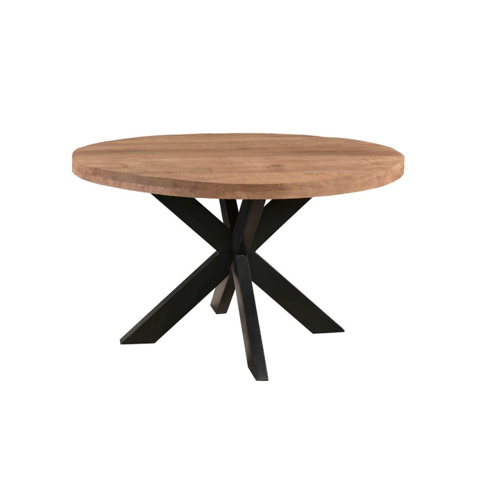 Eettafel Brix Eettafel Mangohout Naturel hout 140 cm-Eettafels-Livingfurn