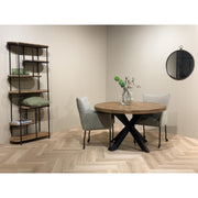 Eettafel Brix Eettafel Mangohout Naturel hout 140 cm-Eettafels-Livingfurn