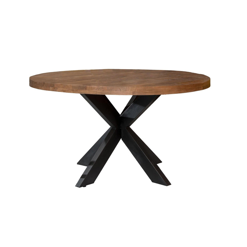 Eettafel Brix Eettafel Mangohout Naturel hout 140 cm-Eettafels-Livingfurn