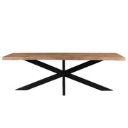Eettafel Brix Eettafel Mangohout Naturel hout 180x90 cm 11980-Eettafels-Livingfurn