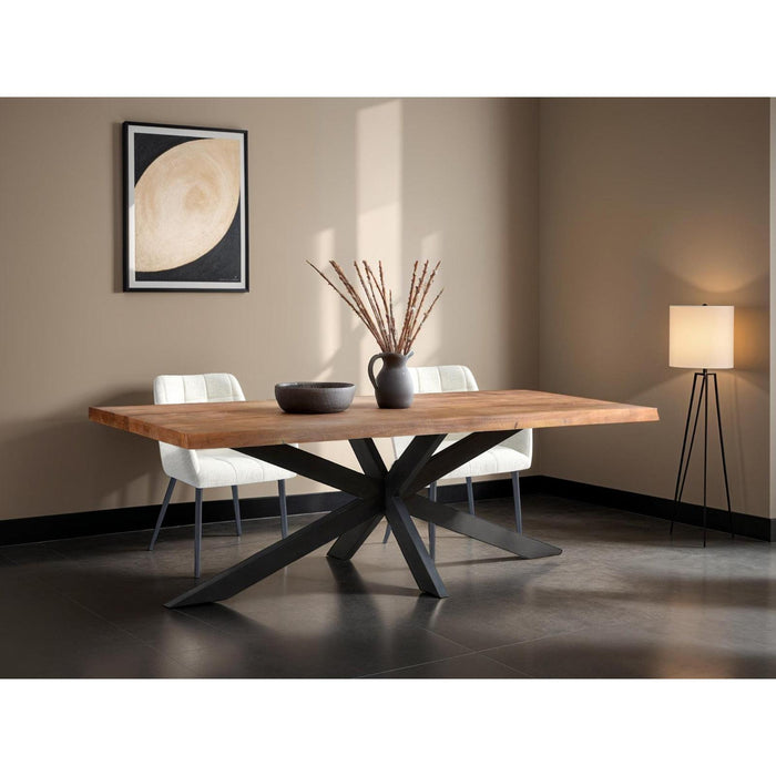 Eettafel Brix Eettafel Mangohout Naturel hout 180x90 cm 11980-Eettafels-Livingfurn