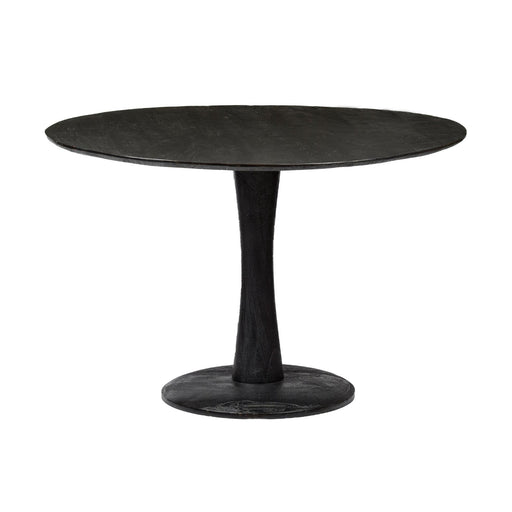 Eettafel Brix Eettafel Mangohout Zwart 120 cm 120x120x76 cm-Eettafels-Livingfurn