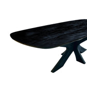 Eettafel Brix Eettafel Mangohout Zwart 250x105 cm-Eettafels-Livingfurn