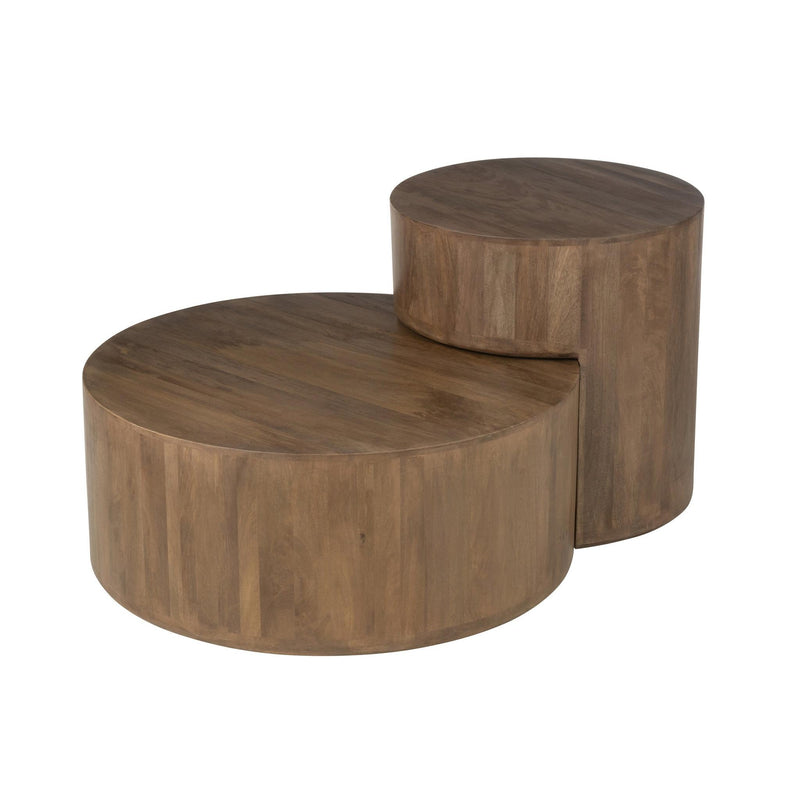 Eettafel Bruin Mangohout hout 75 cm 75x75x30 cm-Bijzettafels-J-Line