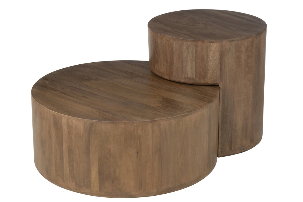 Eettafel Bruin Mangohout hout 75 cm-Eettafels-J-Line