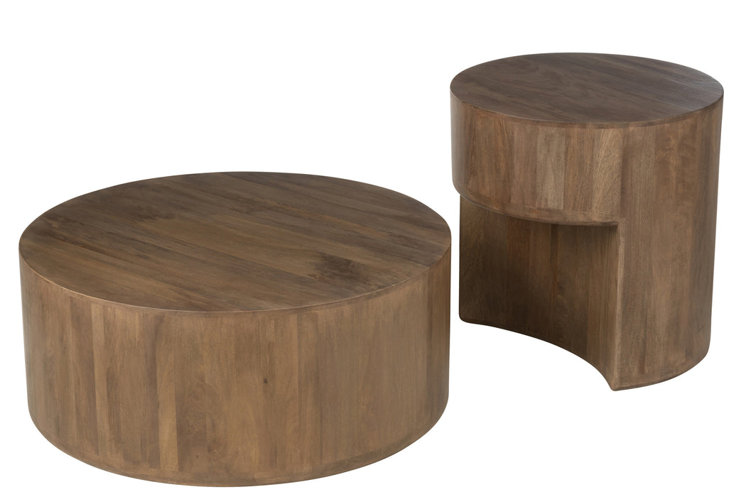 Eettafel Bruin Mangohout hout 75 cm-Eettafels-J-Line