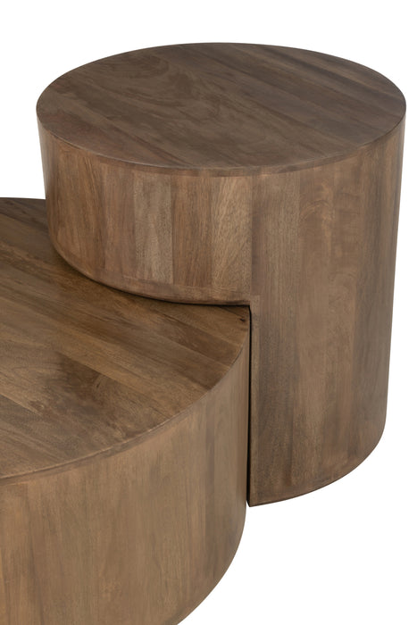 Eettafel Bruin Mangohout hout 75 cm-Eettafels-J-Line