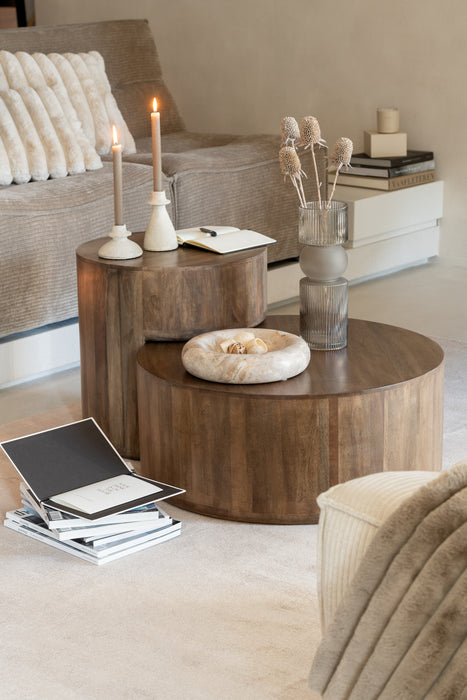 Eettafel Bruin Mangohout hout 75 cm-Eettafels-J-Line