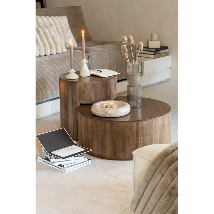 Eettafel Bruin Mangohout hout 75 cm-Eettafels-J-Line