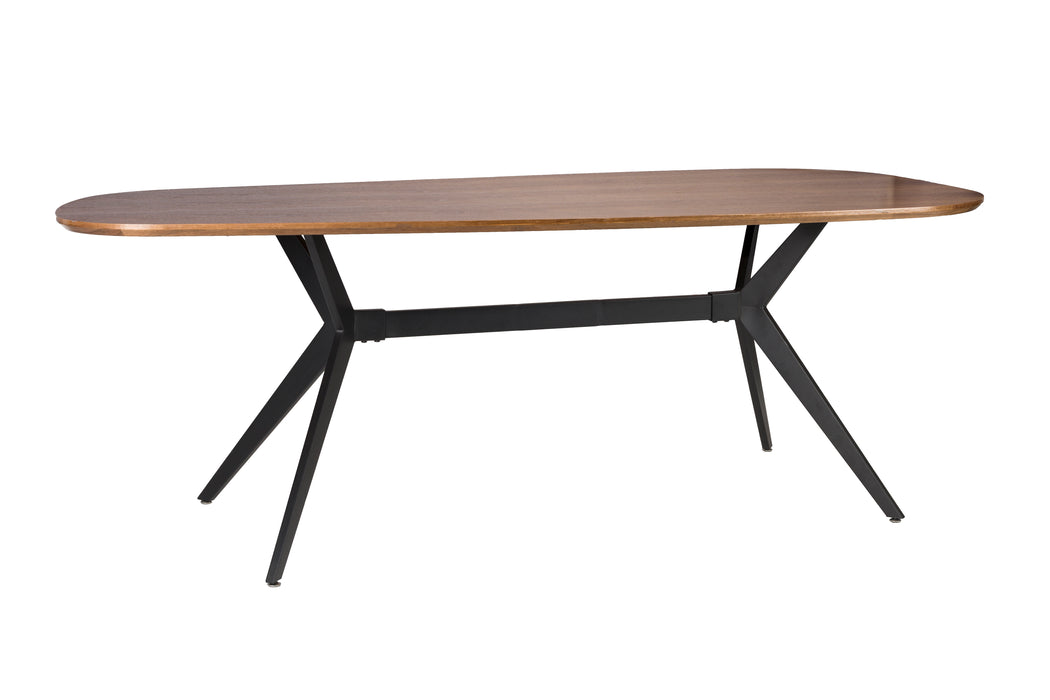 Eettafel Chase Organic Rectangular MDF Zwart 180x90 cm-Eettafels-Creating Home