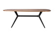 Eettafel Chase Organic Rectangular MDF Zwart 180x90 cm-Eettafels-Creating Home