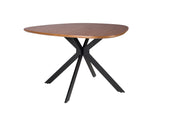 Eettafel Chase Organic Rond MDF Zwart 110x110 cm-Eettafels-Creating Home