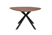 Eettafel Chase Organic Rond MDF Zwart 110x110 cm-Eettafels-Creating Home