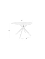 Eettafel Chase Organic Rond MDF Zwart 110x110 cm-Eettafels-Creating Home