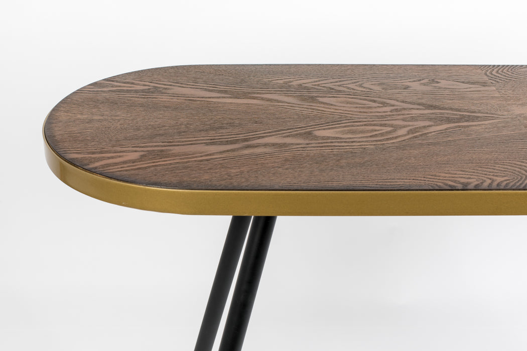 Eettafel Consoletafel Denise Ash veneer Goud 41x121 cm-Eettafels-Creating Home