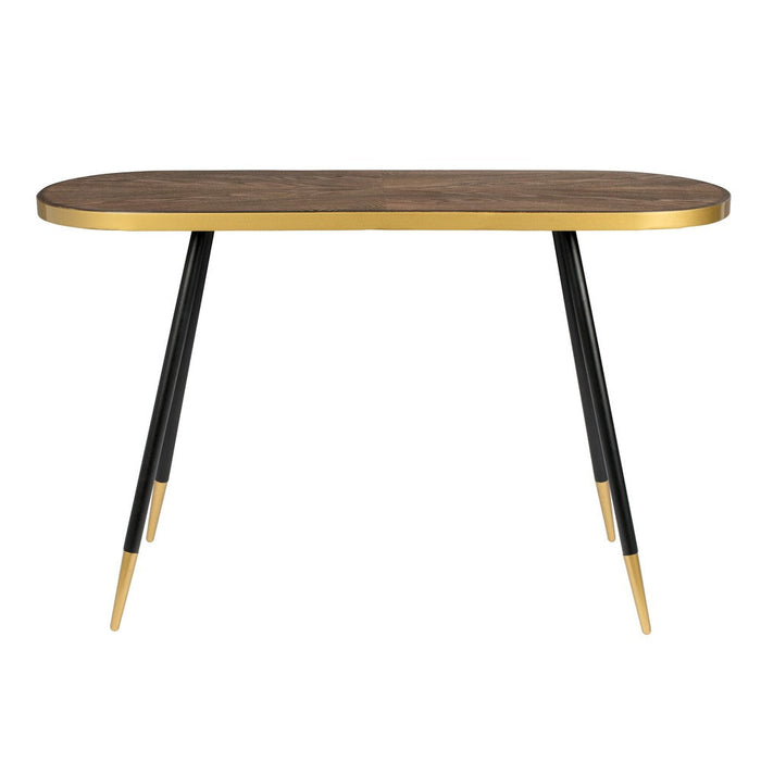 Eettafel Consoletafel Denise Ash veneer Goud 41x121 cm-Eettafels-Creating Home