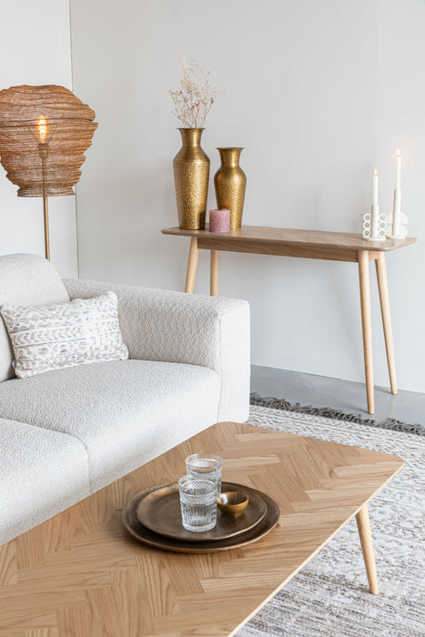 Eettafel Consoletafel Fabio 120x40 Eikenfineer Naturel 40x120 cm-Consoletafels-Creating Home