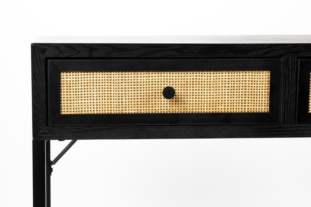 Eettafel Consoletafel Guuji MDF Zwart 40x120 cm-Eettafels-Creating Home