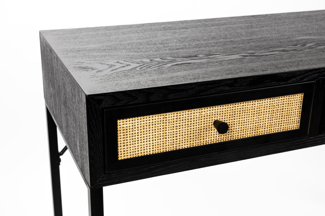 Eettafel Consoletafel Guuji MDF Zwart 40x120 cm-Eettafels-Creating Home