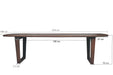 Eettafel Cortez Mangohout Bruin 100x270 cm-Eettafels-Livingfurn