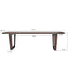 Eettafel Cortez Mangohout Bruin 100x270 cm-Eettafels-Livingfurn