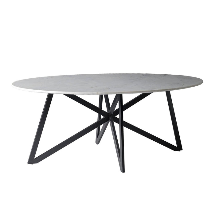 Eettafel DT- Marble Marmer Zwart 200x100 cm-Eettafels-Livingfurn