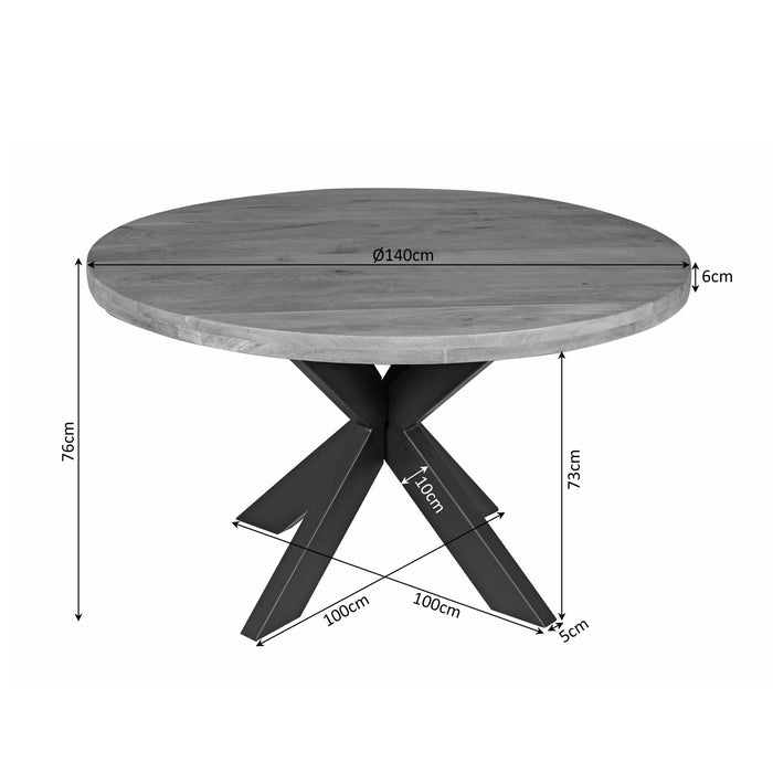 Eettafel Dakota | 140 cm | Rond-Eettafels-Creating Home