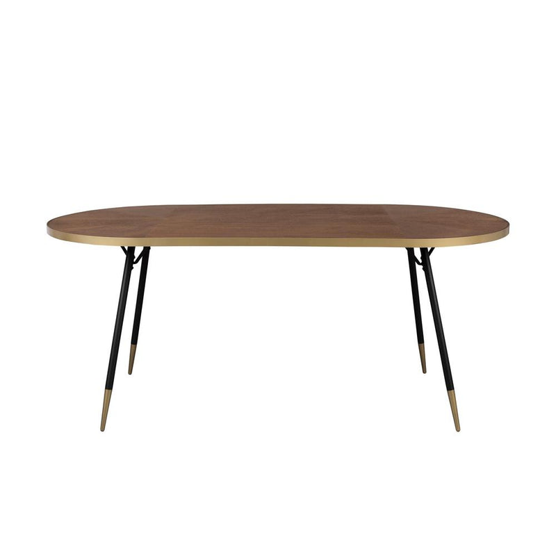 Eettafel Denise 200 Ash veneer Zwart 90x200 cm-Eettafels-Creating Home