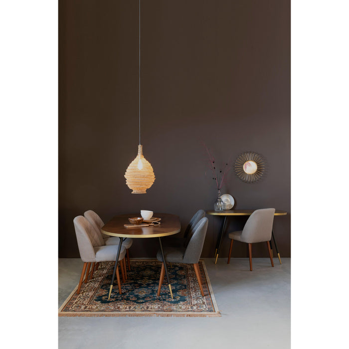 Eettafel Denise Oval 180 Ash veneer Zwart 90x180 cm-Eettafels-Creating Home