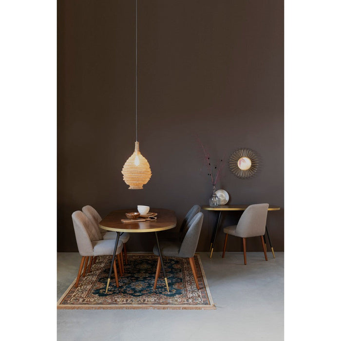 Eettafel Denise Oval 180 Ash veneer Zwart 90x180 cm-Eettafels-Creating Home