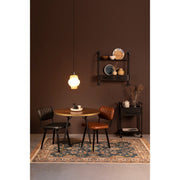 Eettafel Denise Rond Ash veneer Zwart Ø91x75 cm-Eettafels-Creating Home