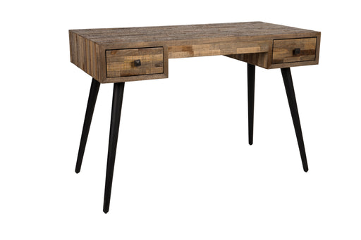 Eettafel Desk Leo Teak Hout Zwart 113x55.5 cm-Eettafels-Creating Home