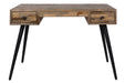 Eettafel Desk Leo Teak Hout Zwart 113x55.5 cm-Eettafels-Creating Home
