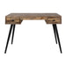 Eettafel Desk Leo Teak Hout Zwart 113x55.5 cm-Eettafels-Creating Home