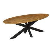 Eettafel Eetkamertafel Brandy Ovaal 180 cm 180x90x76 cm-Eettafels-Starfurn