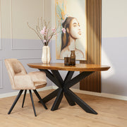 Eettafel Eetkamertafel Brandy Ovaal 180 cm 180x90x76 cm-Eettafels-Starfurn
