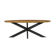 Eettafel Eetkamertafel Brandy Ovaal 240 cm 240x110x76 cm-Eettafels-Starfurn