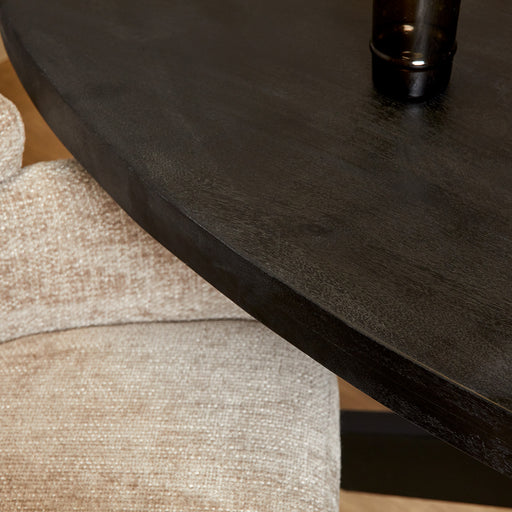 Eettafel Eetkamertafel Denver Zwart Ovaal 160 cm 160x90x76 cm-Eettafels-Starfurn