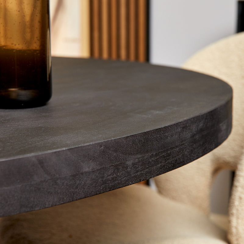 Eettafel Eetkamertafel Denver Zwart Rond 150 cm 150x150x76 cm-Eettafels-Starfurn