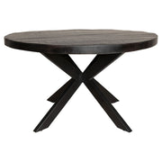 Eettafel Eetkamertafel Denver Zwart Rond 150 cm 150x150x76 cm-Eettafels-Starfurn