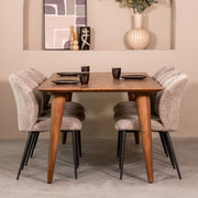 Eettafel Eetkamertafel Fly Nature Smooth Mangohout 160 cm-Eettafels-LABEL51