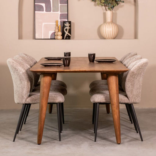 Eettafel Eetkamertafel Fly Nature Smooth Mangohout 190 cm-Eettafels-LABEL51