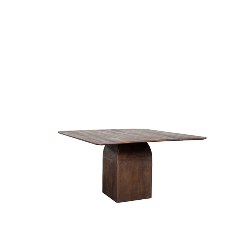 Eettafel Eetkamertafel Ingo Espresso Mangohout 130 cm Rond-Eettafels-LABEL51