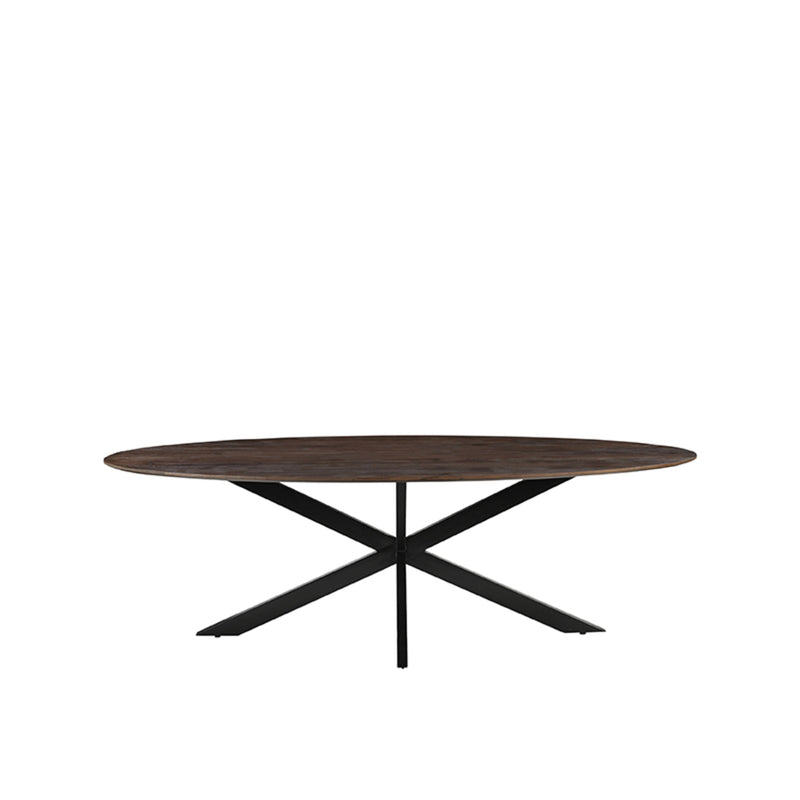 Eettafel Eetkamertafel James Espresso Mangohout 210 cm Ovaal-Eettafels-LABEL51