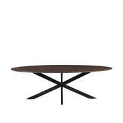Eettafel Eetkamertafel James Espresso Mangohout 240 cm Ovaal-Eettafels-LABEL51