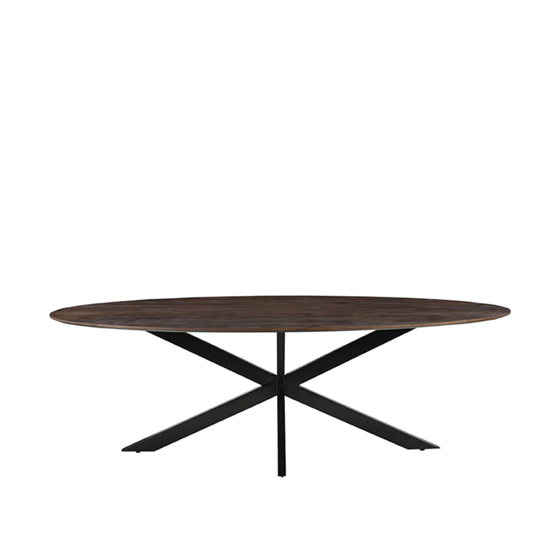 Eettafel Eetkamertafel James Espresso Mangohout 240 cm Ovaal-Eettafels-LABEL51