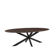Eettafel Eetkamertafel James Espresso Mangohout 240 cm Ovaal-Eettafels-LABEL51