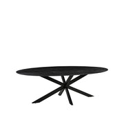 Eettafel Eetkamertafel James Zwart Mangohout 210 cm Ovaal-Eettafels-LABEL51