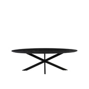 Eettafel Eetkamertafel James Zwart Mangohout 210 cm Ovaal-Eettafels-LABEL51