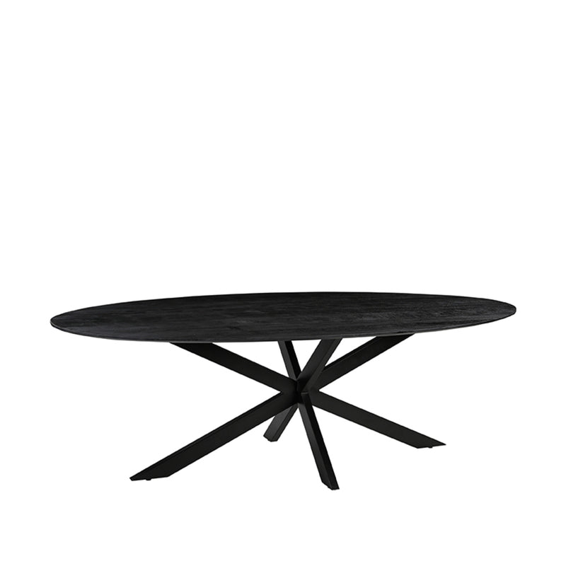 Eettafel Eetkamertafel James Zwart Mangohout 240 cm Ovaal-Eettafels-LABEL51